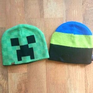 2 Kids Winter Toboggan Hats-‎ Jinx Minecraft and Gerry Striped